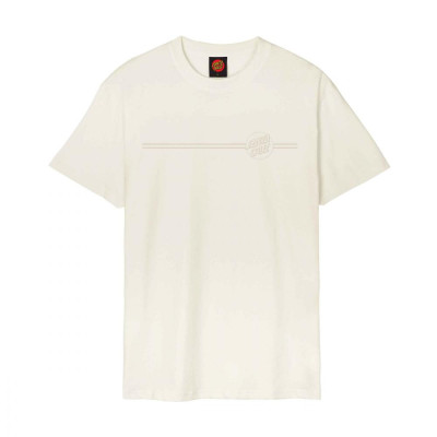 T-shirt - SANTA CRUZ Tonal Opus Dot Stripe - Unbleached Cotton