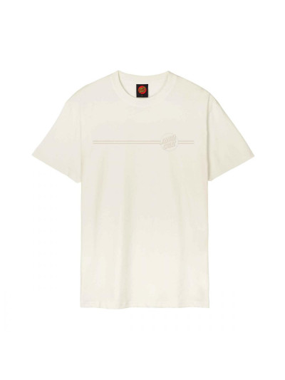 T-shirt - SANTA CRUZ Tonal Opus Dot Stripe - Unbleached Cotton