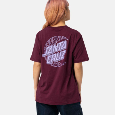 T-shirt Femme - SANTA CRUZ Imprint Moon Dot - Dark Cherry