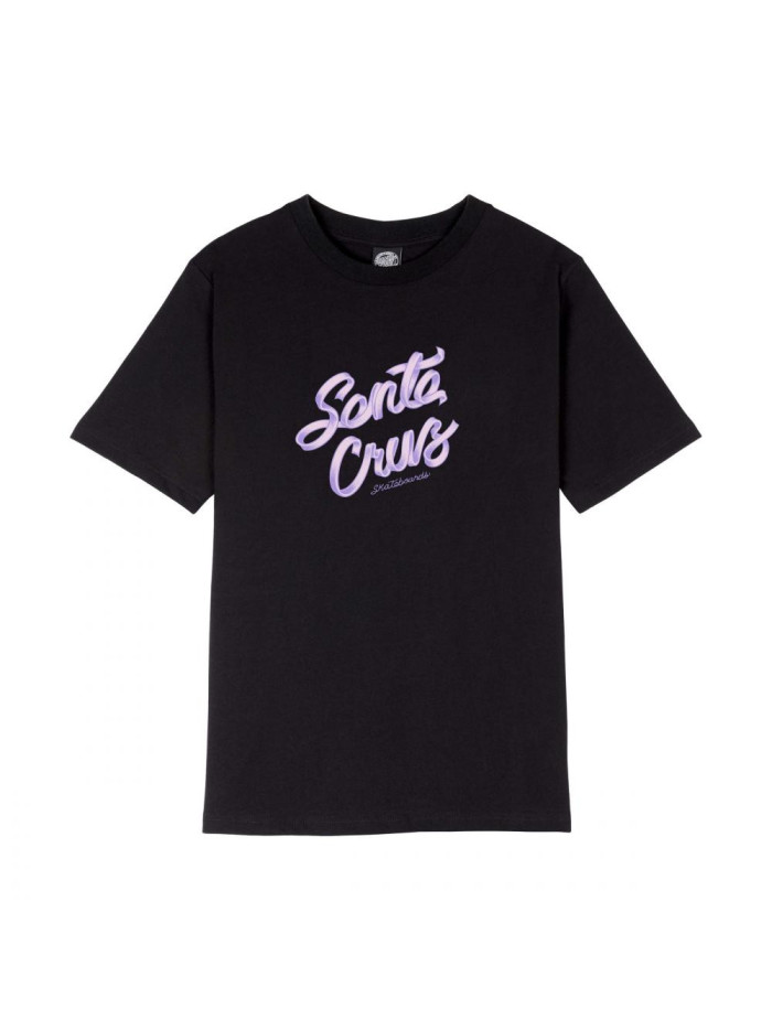 T-shirt Femme - SANTA CRUZ Ribbon Script - Noir