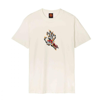 T-shirt - SANTA CRUZ Burnt Bone Hand - Unbleached