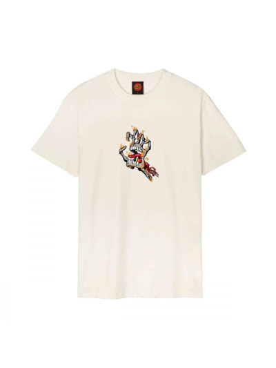 T-shirt - SANTA CRUZ Burnt Bone Hand - Unbleached
