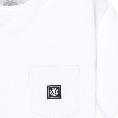Kids T-Shirt - ELEMENT Icon Label Pocket - White