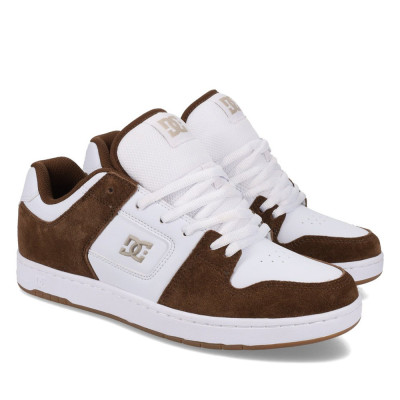 Skate Shoes - DC SHOES Manteca 4s - White Brown Taupe