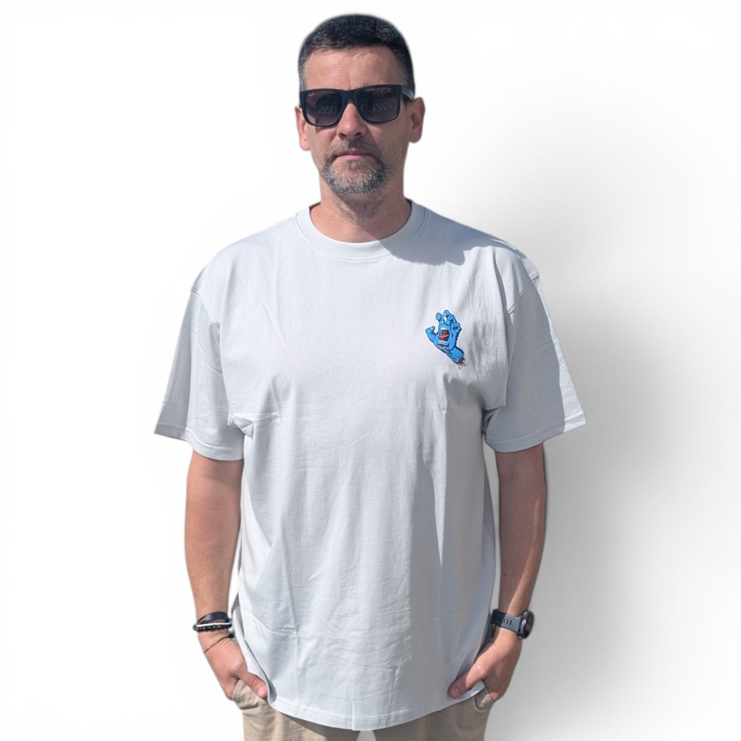 T-shirt - SANTA CRUZ Screaming Hand Chest - Mist
