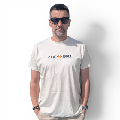 T-shirt - CLIC-N-ROLL Circle V6 - Naturel
