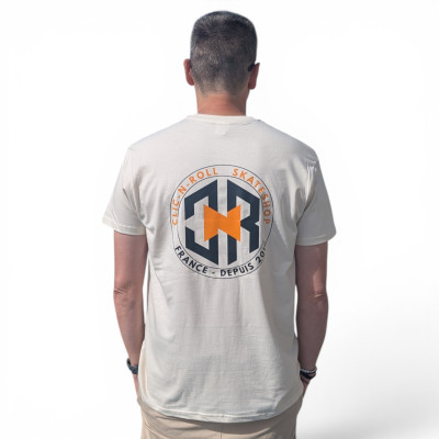 T-shirt - CLIC-N-ROLL Circle V6 - Naturel