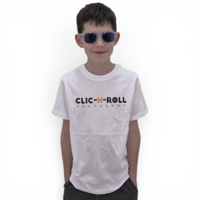 Kids T-shirt - CLIC-N-ROLL Circle V6 - White