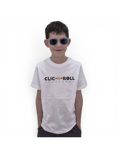 Kids T-shirt - CLIC-N-ROLL Circle V6 - White