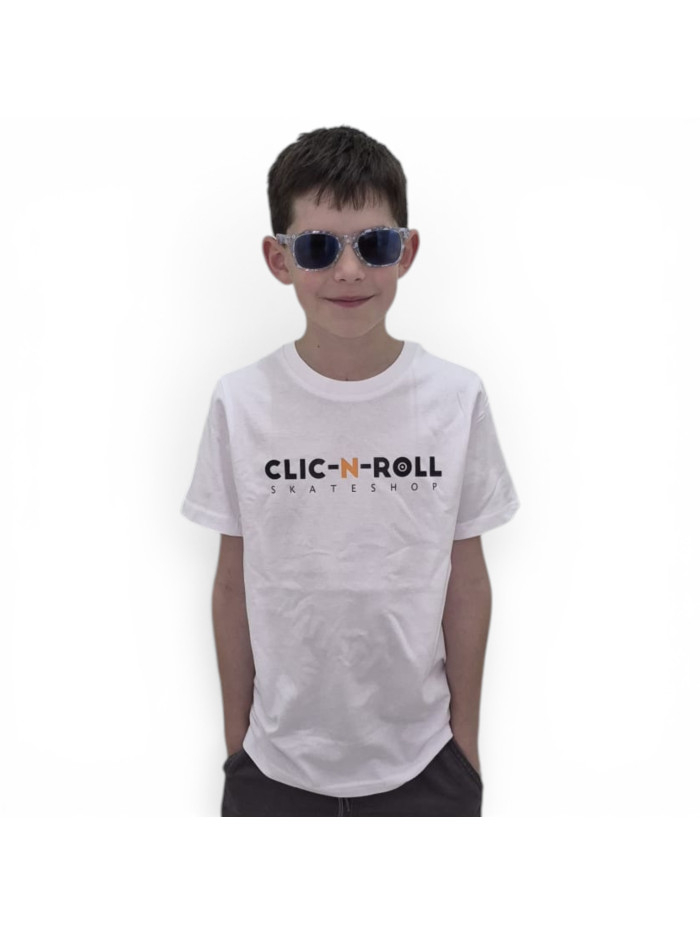 T-shirt Enfant - CLIC-N-ROLL Circle V6 - Blanc