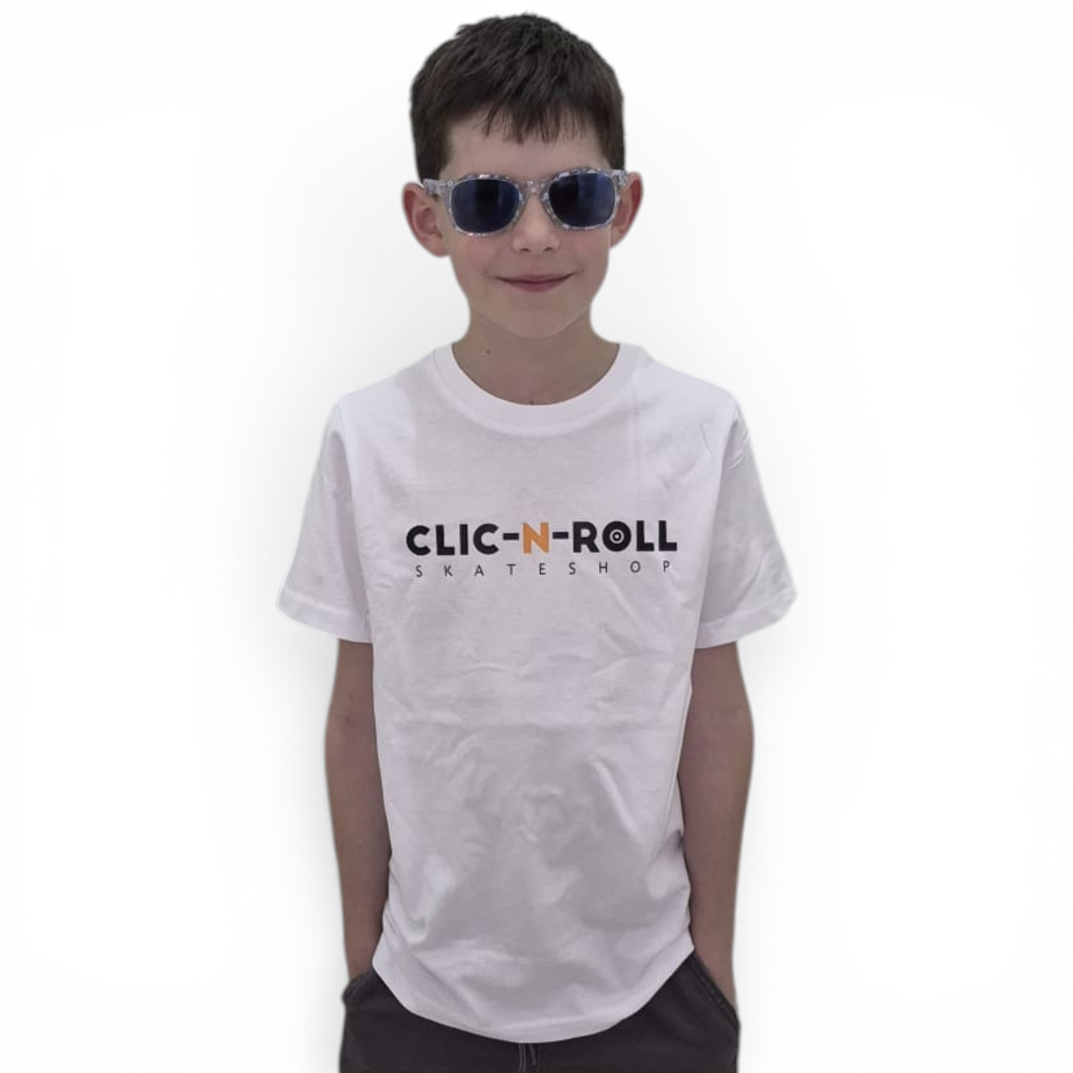 T-shirt Enfant - CLIC-N-ROLL Circle V6 - Blanc