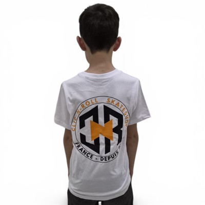 T-shirt Enfant - CLIC-N-ROLL Circle V6 - Blanc