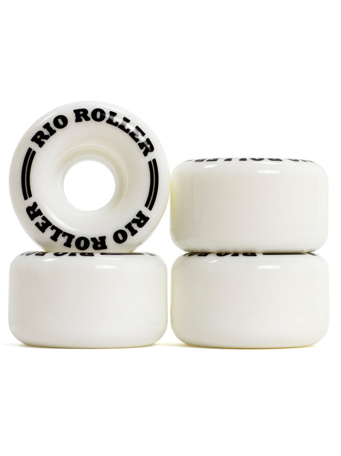 Roller Skate Wheels - RIO Coaster White - 58mm 82a - Set of 4