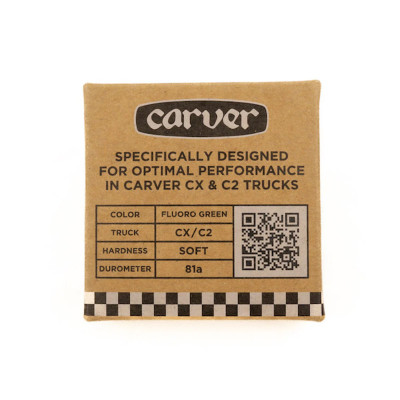 Bushing Surfskate - CARVER Soft - CX C2 Green - jeu de 4