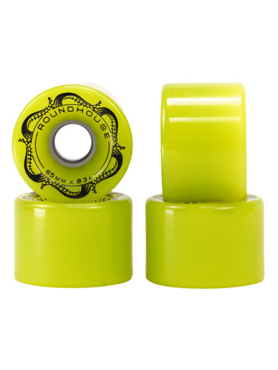 Roue Surfskate - CARVER Roundhouse Slick - 65mm 83a Verte - Jeu de 4
