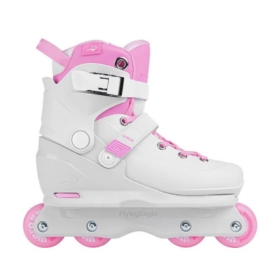 Kids Aggressive Skates - FLYING EAGLE Vireo - Grey Soft Pink - Adjustable