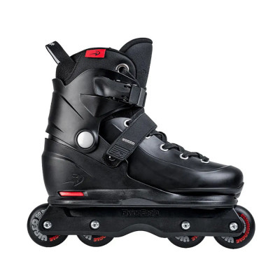 Roller Agressif Enfant - FLYING EAGLE Vireo - Noir Rouge - réglable
