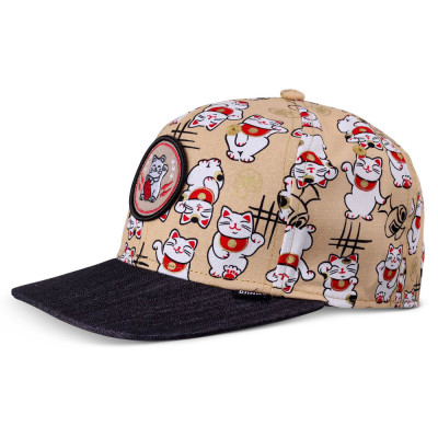 Casquette Enfant - DJINN'S Lucky Cat - Beige