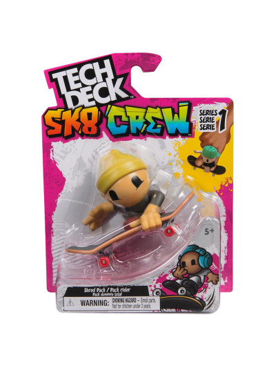 Finger Skate - TECH DECK Sk8 Crew - Yellow beanie