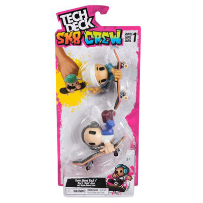 Finger Skate - TECH DECK Sk8 Crew - Twin Grey White