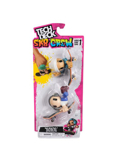 Finger Skate - TECH DECK Sk8 Crew - Twin Grey White
