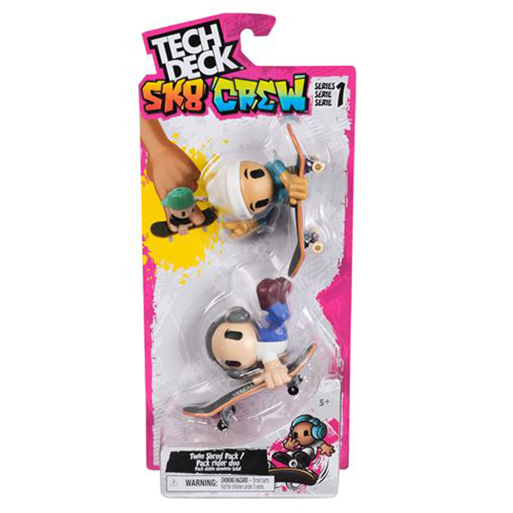 Finger Skate - TECH DECK Sk8 Crew - Twin Grey White