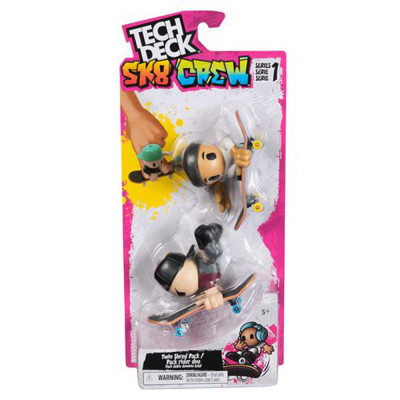 Finger Skate - TECH DECK Sk8 Crew - Twin Black Grey