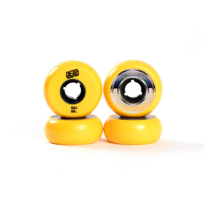 Roue Roller - DEAD Yellow - 58mm 88A - Jeu de 4