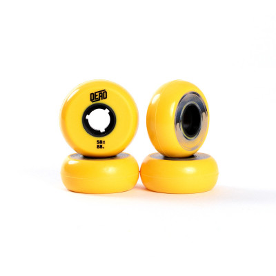 Roue Roller - DEAD Yellow - 58mm 88A - Jeu de 4