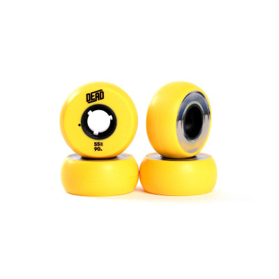 Roue roller - DEAD Yellow - 55mm 90a - Jeu de 4