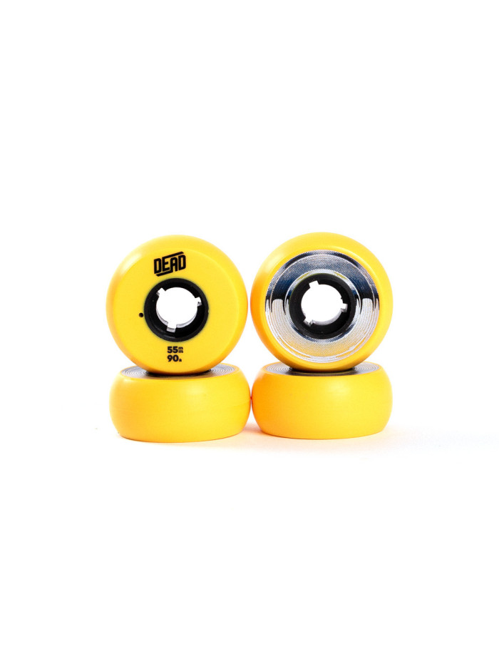 Roue roller - DEAD Yellow - 55mm 90a - Jeu de 4