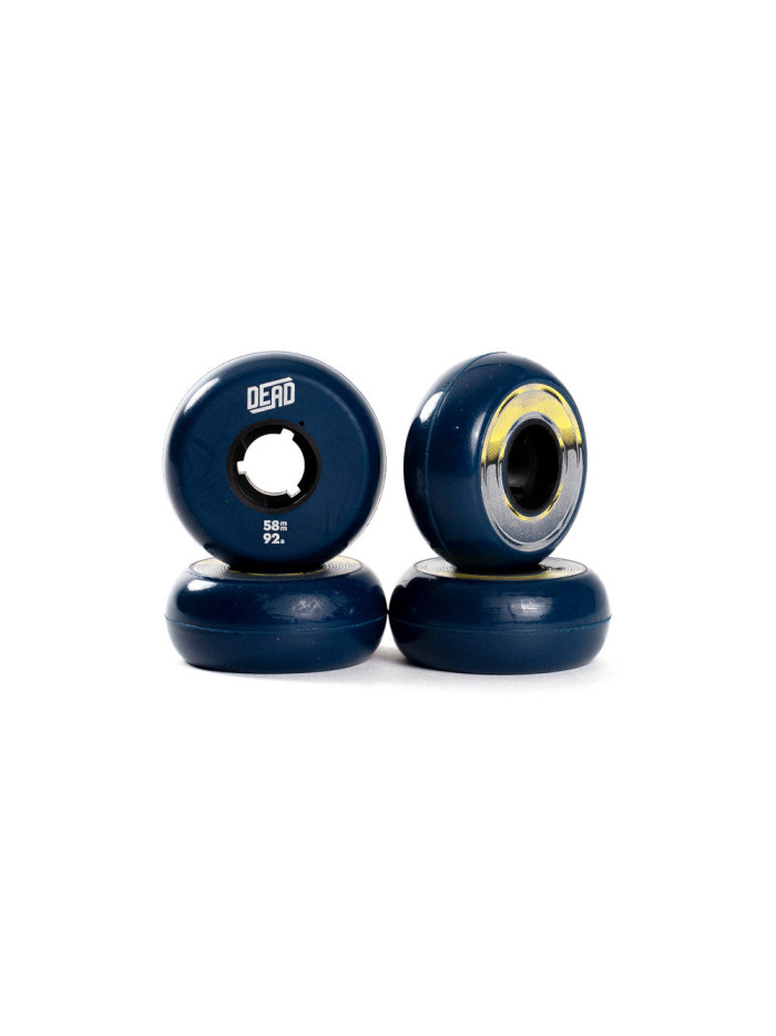 Skates Wheels - DEAD Navy - 58mm 92a - Set of 4