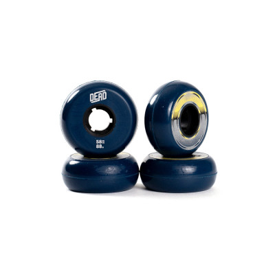 Roue Roller - DEAD Navy - 58mm 88A - Jeu de 4