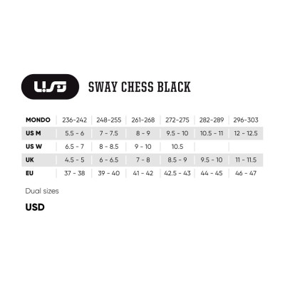 Roller Agressif Boot - USD Sway - Chess Noir taille