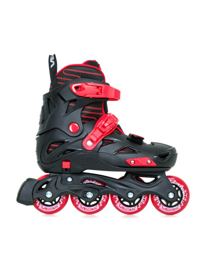 Roller Enfant - SEBA STJ - Noir Rouge - Réglable