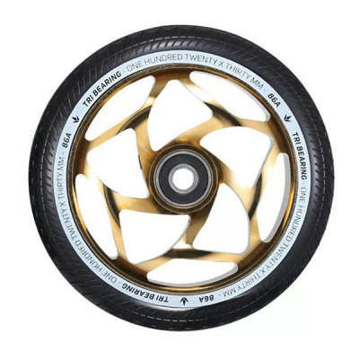 Scooter Wheel - BLUNT Tri Bearing - 120mm Gold/Black - Unit