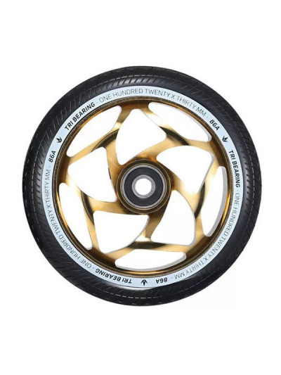 Scooter Wheel - BLUNT Tri Bearing - 120mm Gold/Black - Unit