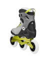 Roller 3 Roues Fitness - ROLLERBLADE Macroblade - 110 Boa - Noir Gris Vert
