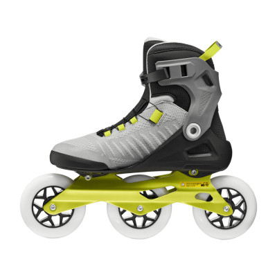 Fitness 3 Wheels Skates - ROLLERBLADE Macroblade - 110 Boa - Black Grey Lime