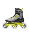 Fitness 3 Wheels Skates - ROLLERBLADE Macroblade - 110 Boa - Black Grey Lime