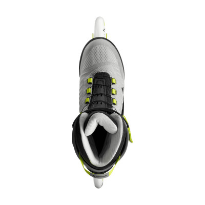 Roller 3 Roues Fitness - ROLLERBLADE Macroblade - 110 Boa - Noir Gris Vert