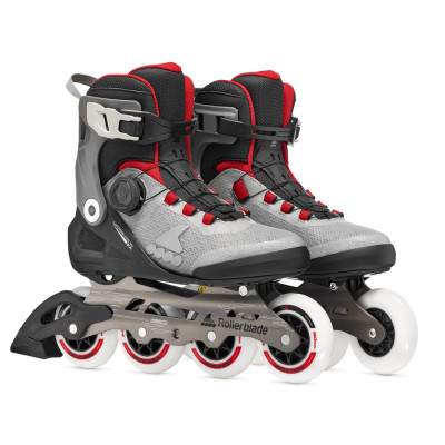 Fitness Skates - ROLLERBLADE Macroblade - 90 Boa Black Grey Red 2026