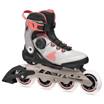 Fitness Women Skates - ROLLERBLADE Macroblade - 90 Boa W Grey Amethyst Rose
