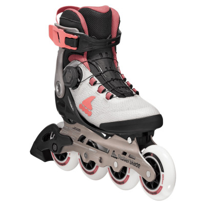 Fitness Women Skates - ROLLERBLADE Macroblade - 90 Boa W Grey Amethyst Rose
