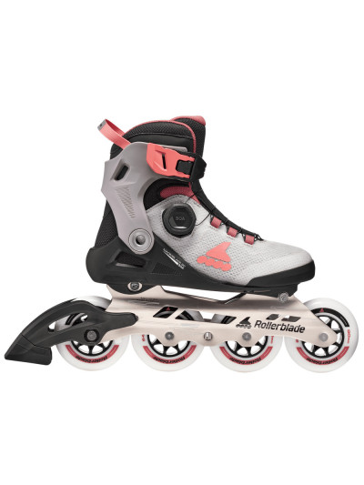 Fitness Women Skates - ROLLERBLADE Macroblade - 90 Boa W Grey Amethyst Rose