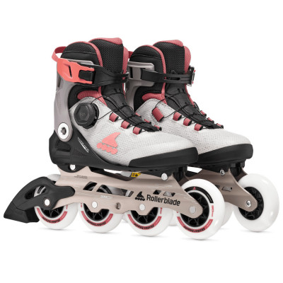 Fitness Women Skates - ROLLERBLADE Macroblade - 90 Boa W Grey Amethyst Rose