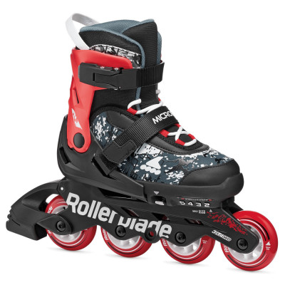 Kids Skates - ROLLERBLADE Microblade - Black Red - Adjustable