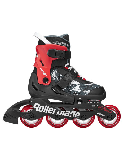 Roller Enfant - ROLLERBLADE Microblade SL - Noir Rouge - Réglable