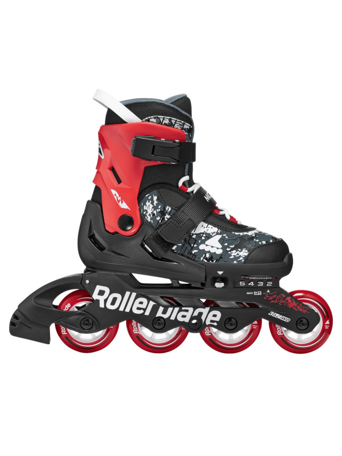 Kids Skates - ROLLERBLADE Microblade - Black Red - Adjustable