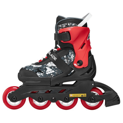 Kids Skates - ROLLERBLADE Microblade - Black Red - Adjustable